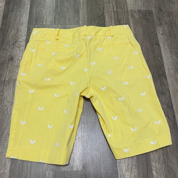 Talbots Petite Butterfly Chino Bermuda Shorts – Yellow, Size 6P - Picture 2 of 8